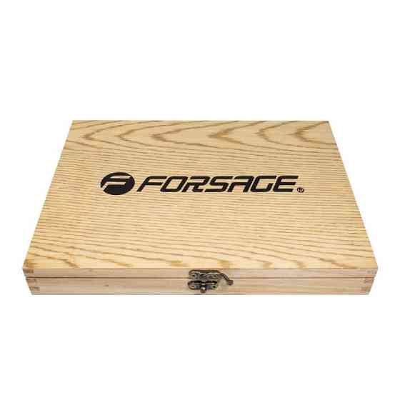 Набір інструментів 38 предметів. 1/4" (6гр.) у дерев'яному футлярі Forsage F-2382-5 Одеса