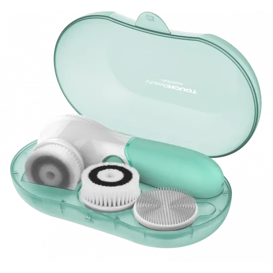 Електрична щітка для очищення обличчя TOUCHBeauty 3-в-1, набір з 3 насадками, водонепроникна, для сяйва шкіри Київ