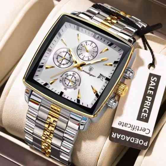 Чоловічий наручний годинник Poedagar Parus (Сріблястий) Вінниця