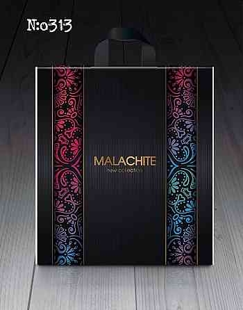 Пакет із петльовою ручкою середній щільний ламінований "Малахіт 313" (40х45+3) 95 мк КВС (50 шт) Харків