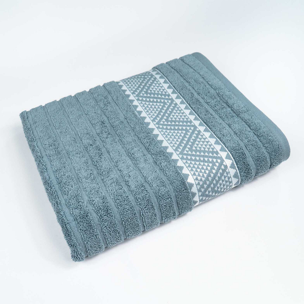 Махровий рушник для обличчя та рук Зіпп GM Textile 50х90см 500г/м2 (Світло-сірий) Суми - фото 1