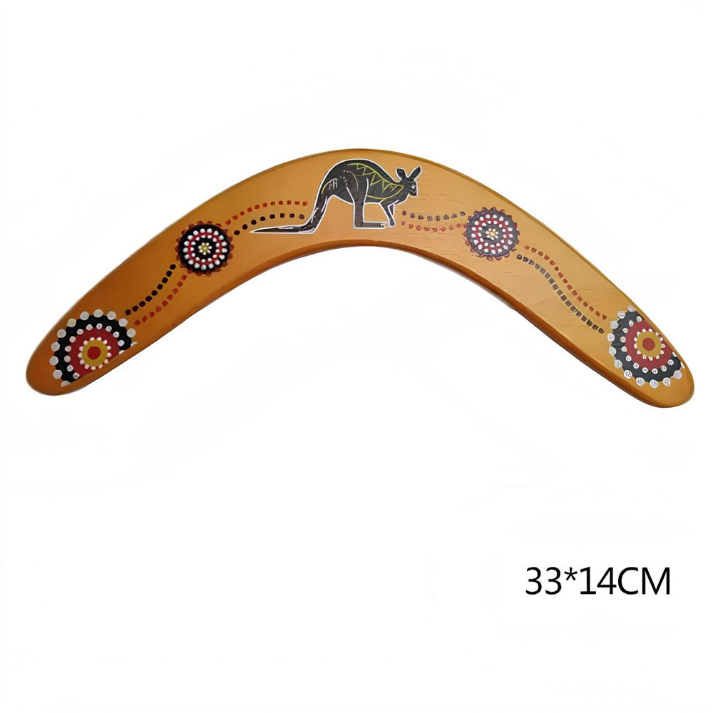 Дерев’яний бумеранг RESTEQ з липи 33×14 см — розписний бумеранг, що повертається, з натурального дерева для активного відпочинку Київ - фото 2