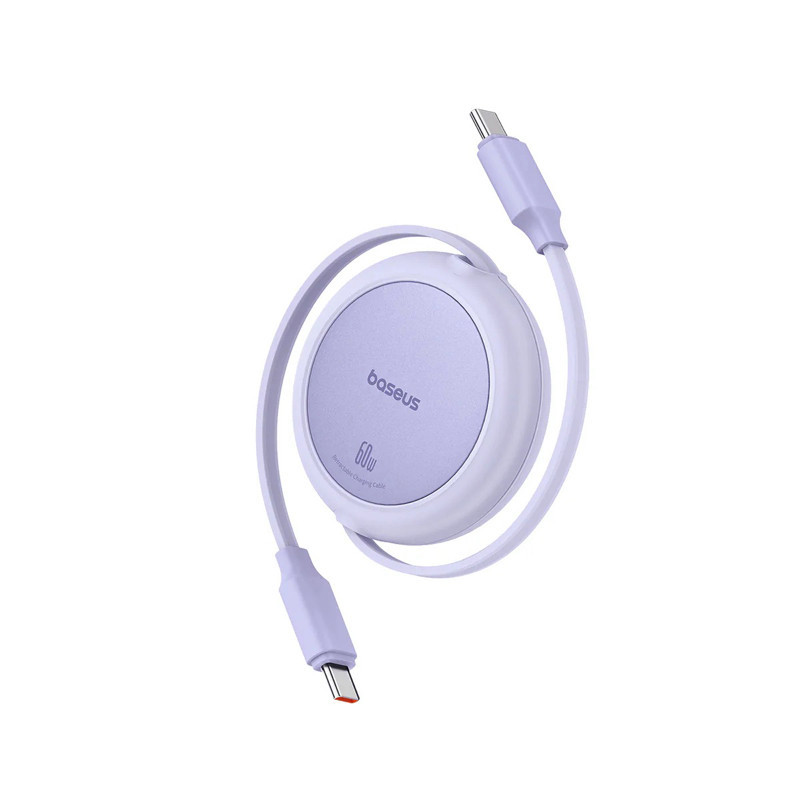 Кабель Baseus Free2Pull Mini Charging Cable USB-C to USB-C 60W 1m Nebula Purple Київ - фото 3