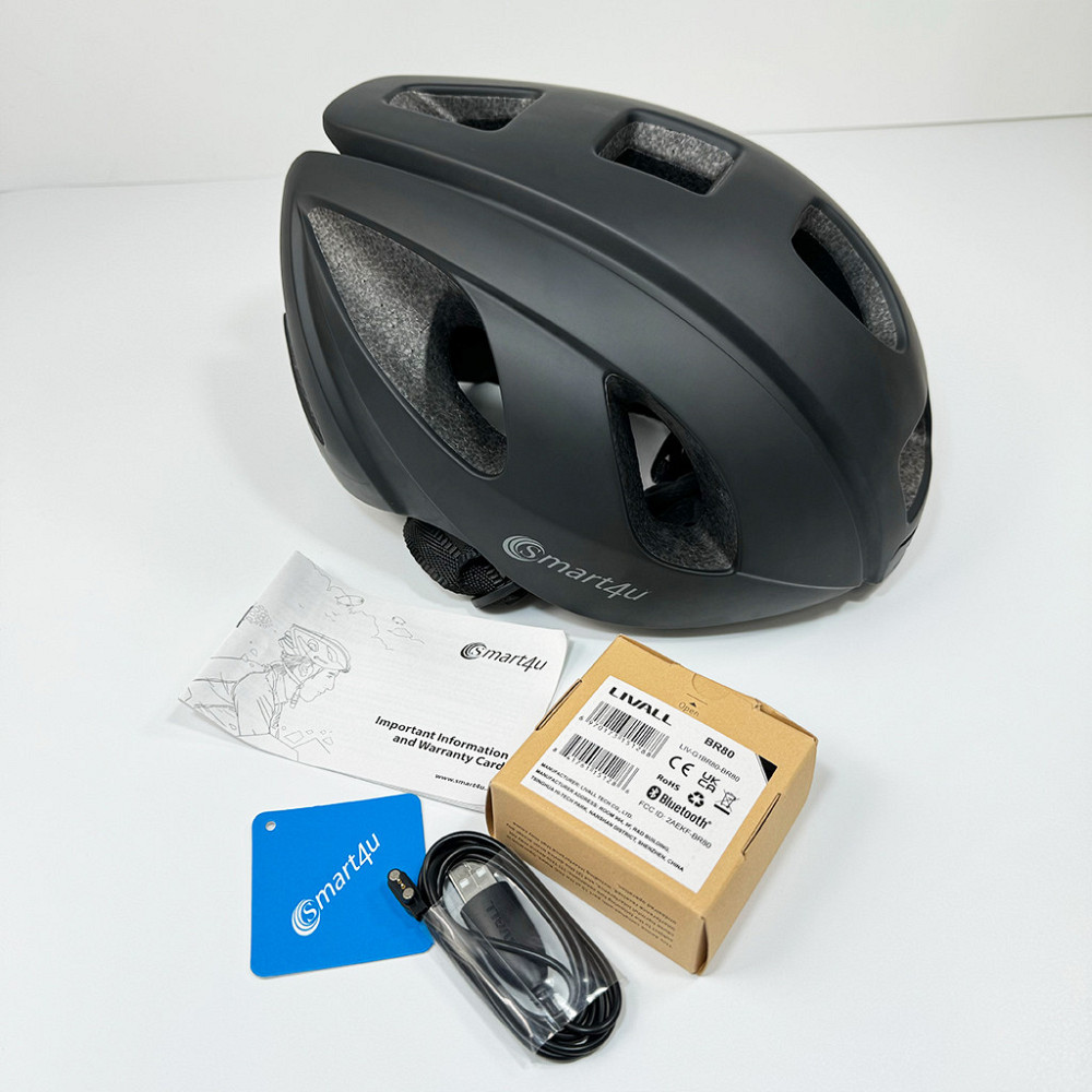 Захисний шолом Smart4u R55 (M) Black (55-59см), акустика, мікрофон, сигнали поворотів та стопів, додаток, пульт BR80 Київ - фото 9