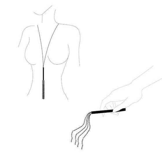 Цепочка-плеть на шею Bijoux Indiscrets MAGNIFIQUE Necklace Whip - Gold, украшение для тела Sex Aura Киев