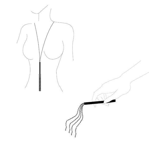 Цепочка-плеть на шею Bijoux Indiscrets MAGNIFIQUE Necklace Whip - Gold, украшение для тела Sex Aura Киев - изображение 5