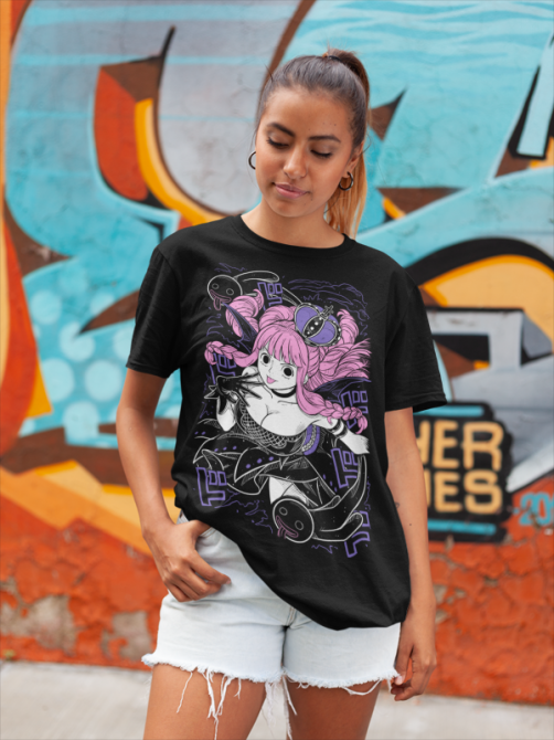 Футболка аниме Отаку Каваии Ваифу Гирл оверсайз (S/M/L) Черний AnimeJ0720 Днепр - изображение 3