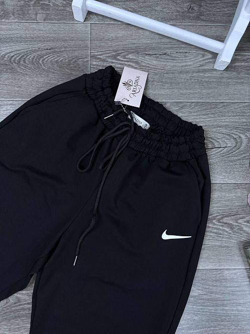Жіночі теплі спортивні штани - джогери з високою посадкою турецька двонитка пєнʼє Одеса - фото 4
