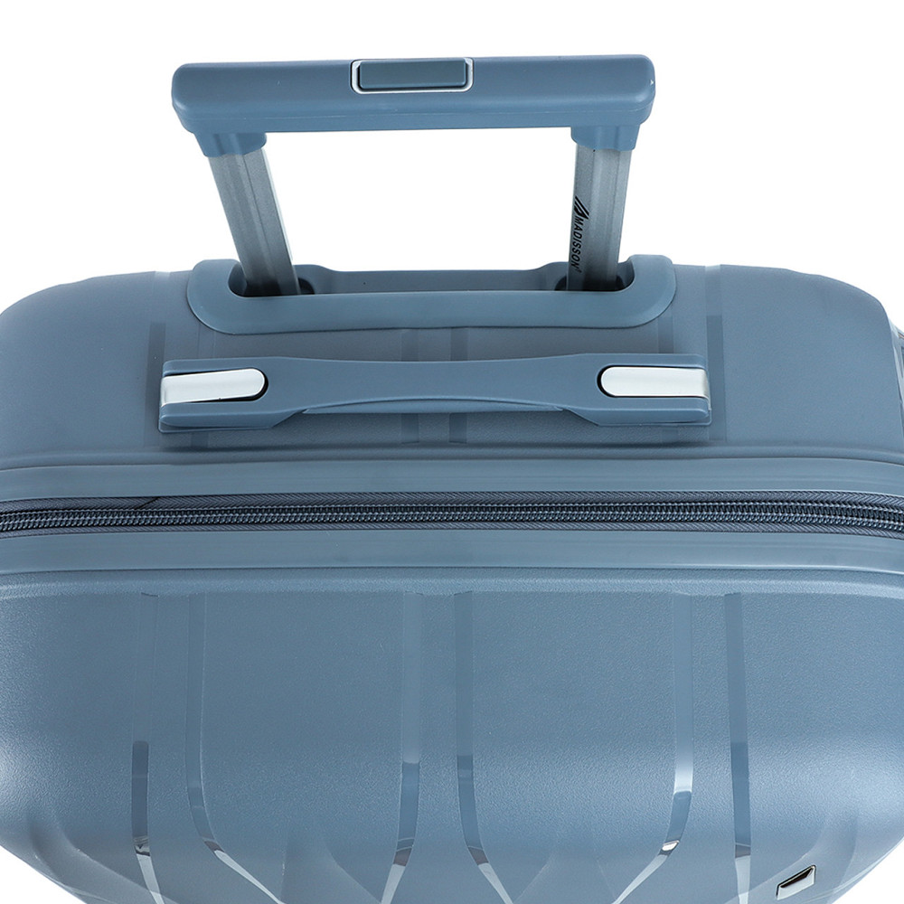 Чемодан полипропиленовый MADISSON 51103 малый 55 см серо-синий Киев - изображение 6