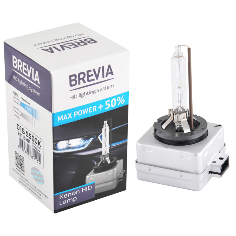 Ксенонова лампа Brevia D1S +50%, 5500K, 85V, 35W PK32d-2, 1шт Київ - фото 1