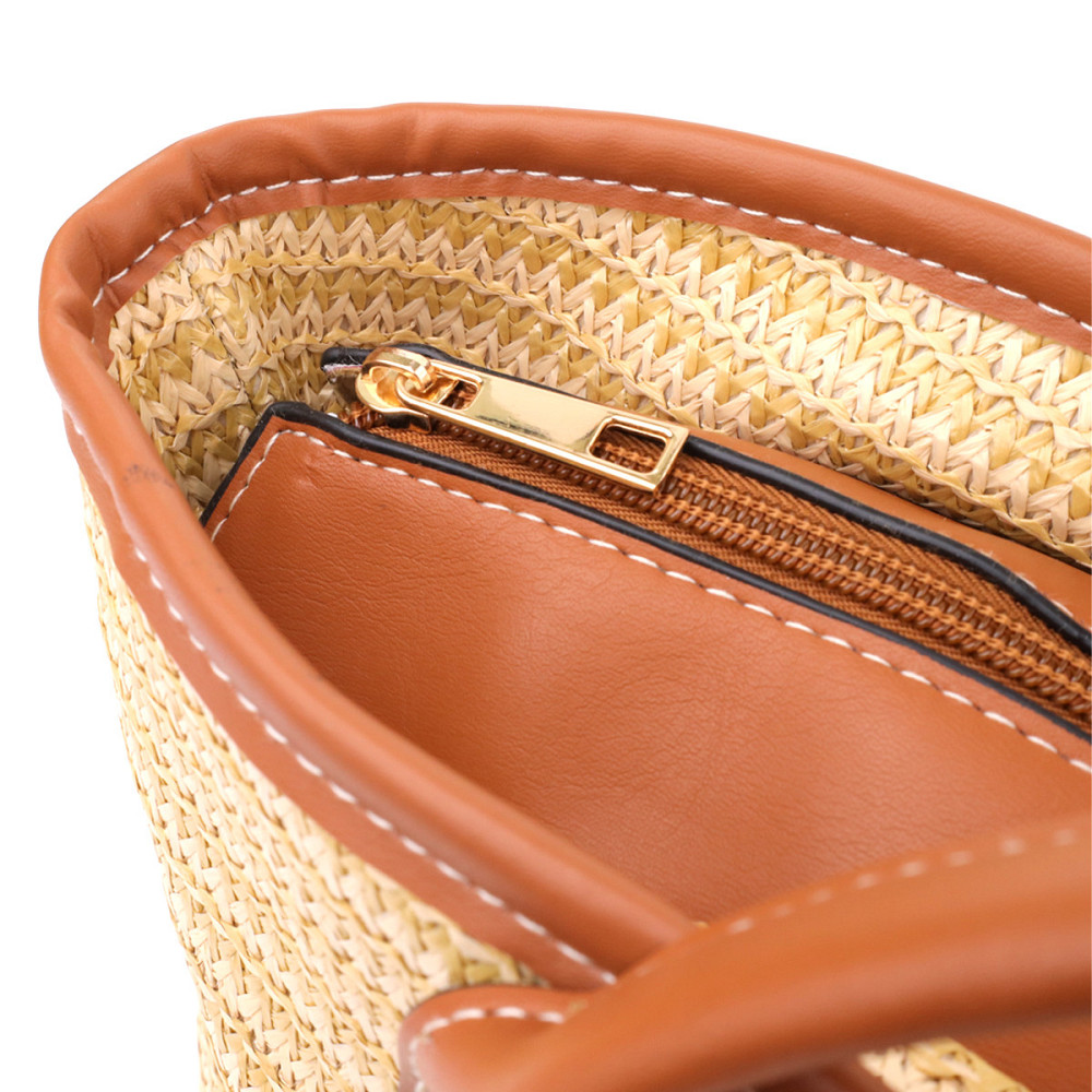 Містка жіноча сумка на літо з якісного текстилю Vintage sale_15137 Коричневий Київ - фото 4