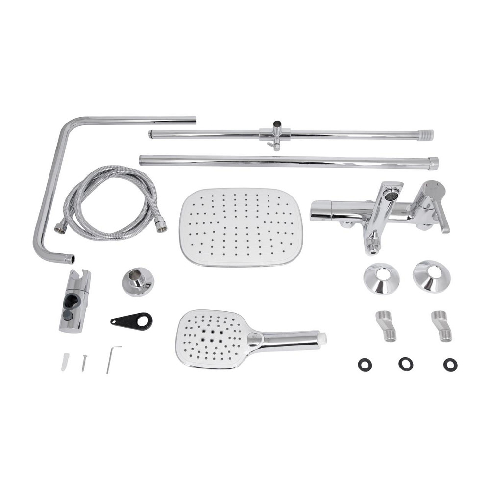 Душова система універсальна Qtap Grand на три споживачі (з виливом) QTGRACRM1004 Chrome Київ - фото 8