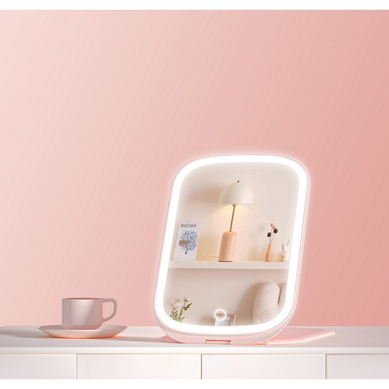 Портативне складне дзеркало для макіяжу Xiaomi DOCO Рожеве Київ - фото 3