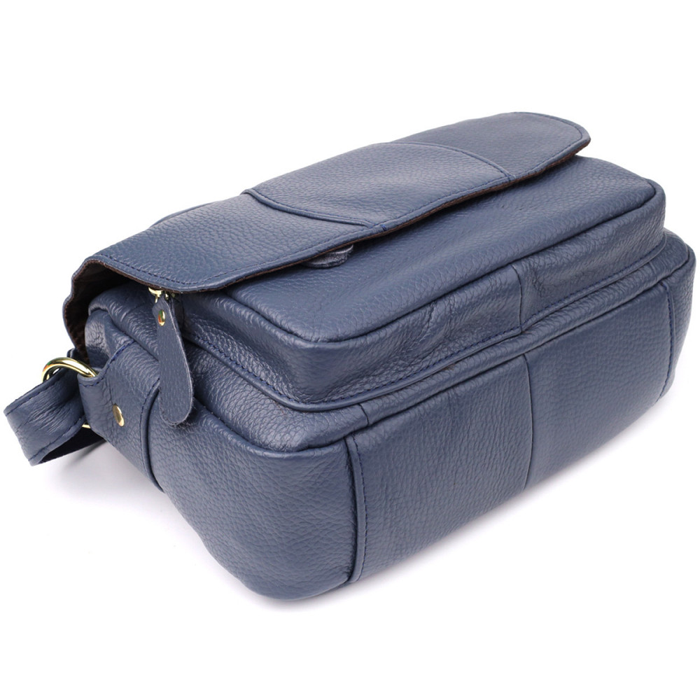 Сумка из натуральной кожи для женщин Vintage 22971 Синий Киев - изображение 6