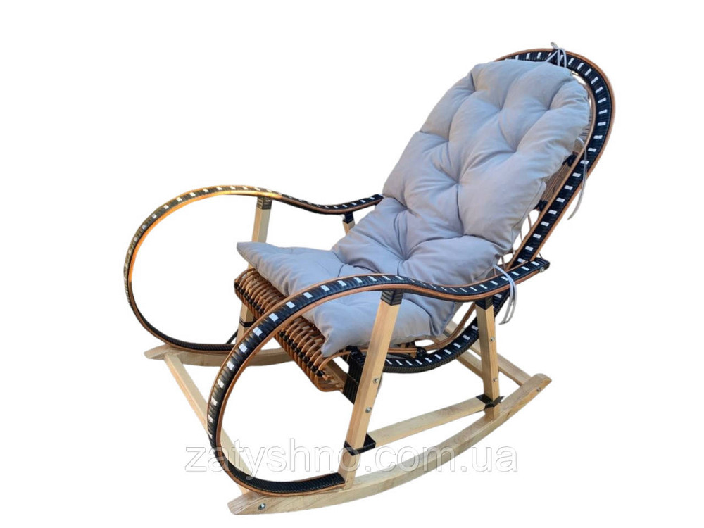 Крісло гойдалка із лози | крісло-гойдалка для відпочинку | крісло гойдалка садова Київ - фото 2