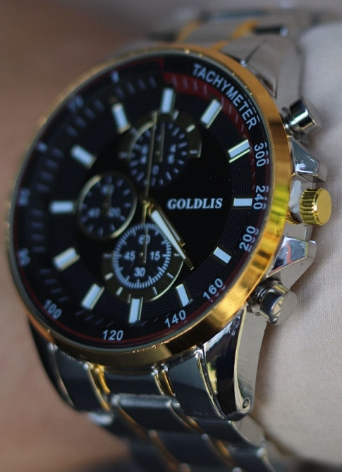 Мужские часы Goldlis серебристые наручные Киев - изображение 3