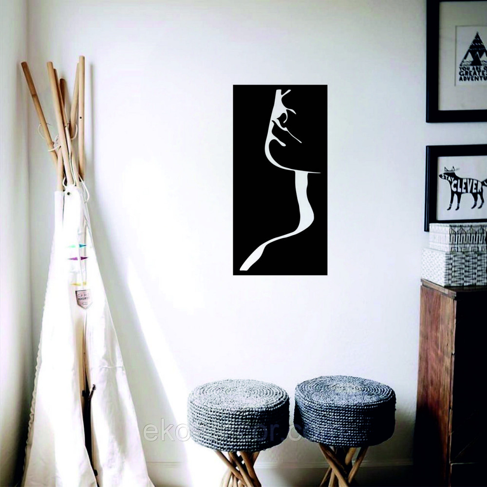 Декоративное настенное Панно «Силуэт женщины», Декор на стену 70*34 см, Черный Киев - изображение 6
