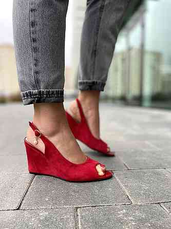 Vesna Босоніжки жіночі VESNA 9325 червоні (літо, замша натуральна) (919) 38р.39р. Коломия