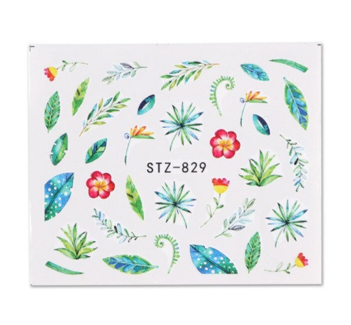 На ногти наклейки с листьями - размер наклейки 6*5см, инструкция по применению есть в описании Киев - изображение 1