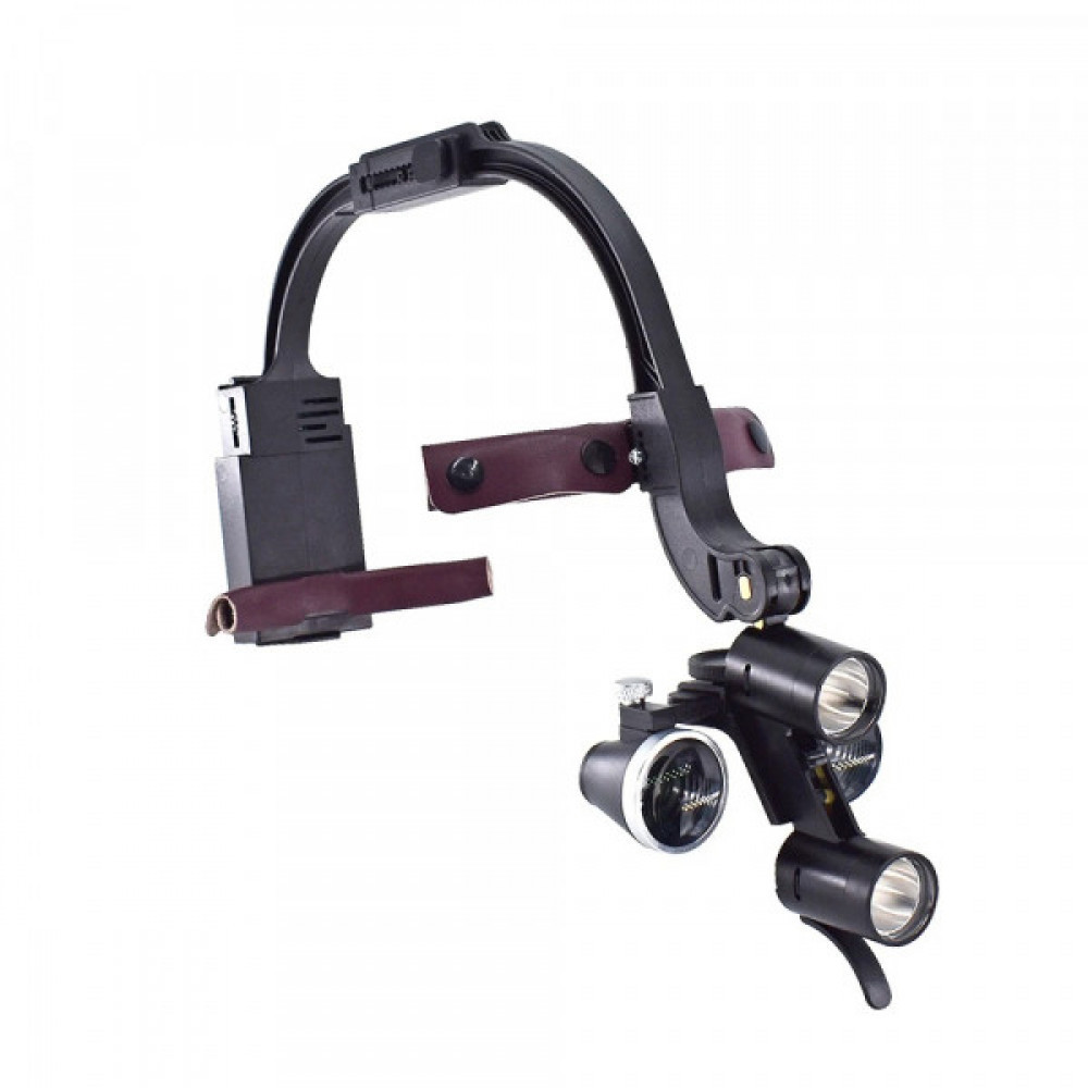 Дентальний налобний освітлювач з бінокуляром 2,5Х Дніпро - фото 1