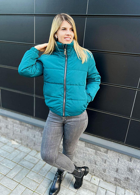 Демисезонная куртка с нашивкой Ivi 46-48, Морская волна Киев - изображение 4