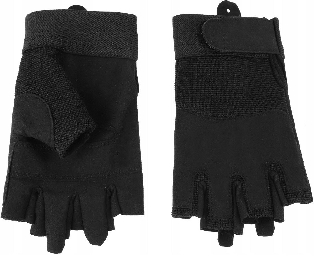 Тактичні Рукавички всесезонні без пальців з липучкою Mil-Tec від Sturm "Black" (12538502) Розмір L Нововолинськ - фото 6