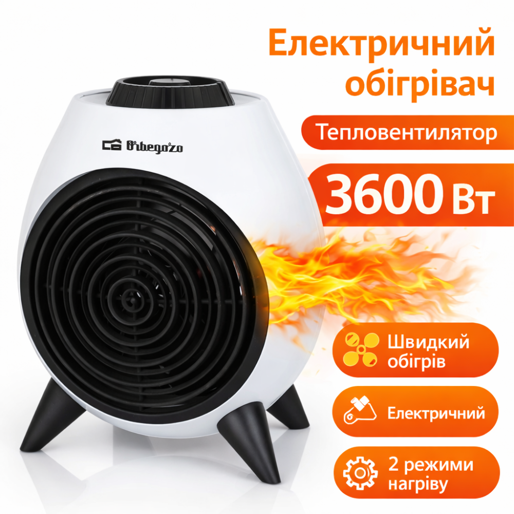 Уценка Электрический обогреватель Дуйка Тепловентилятор Orbegozo FH 5037 Киев - изображение 1