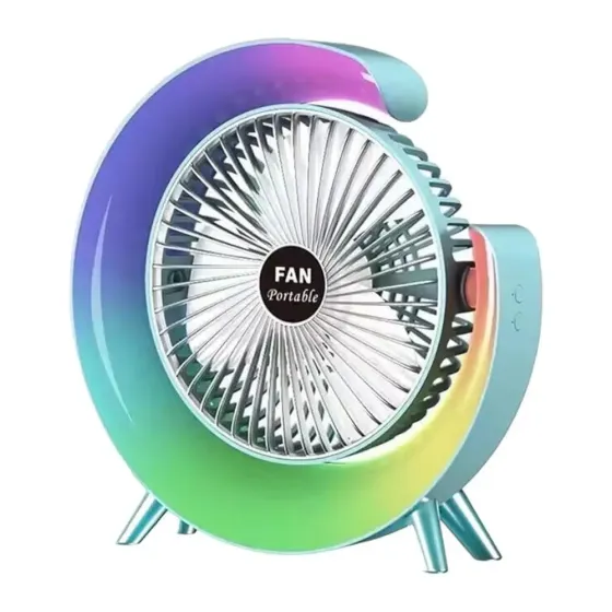 Вентилятор настольный с подсветкой, от USB / Аккумуляторный вентилятор Коломыя