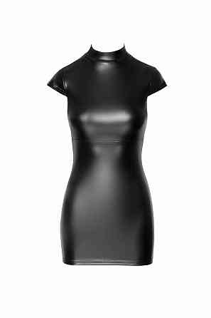 Платье Noir Handmade F309 Fantasy, M, black, мини, под латекс, короткий рукав, шнуровка сзади Sex Aura Киев