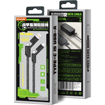 Дата кабель USB 2.0 AM/USB-C to Lightning + Type-C 1.5m PD-B96th Black Proda (PD-B96th-BK) Винница - изображение 4