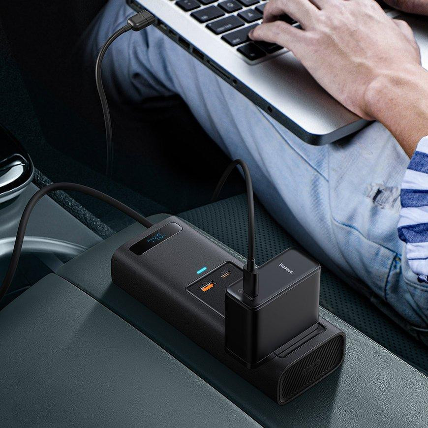 USB-хаб Baseus Lite Series 6-Port Type-C HUB Docking Station (Type-C to HDMI+USB3.0*2+Type-C Data+SD/TF) Black Київ - фото 4