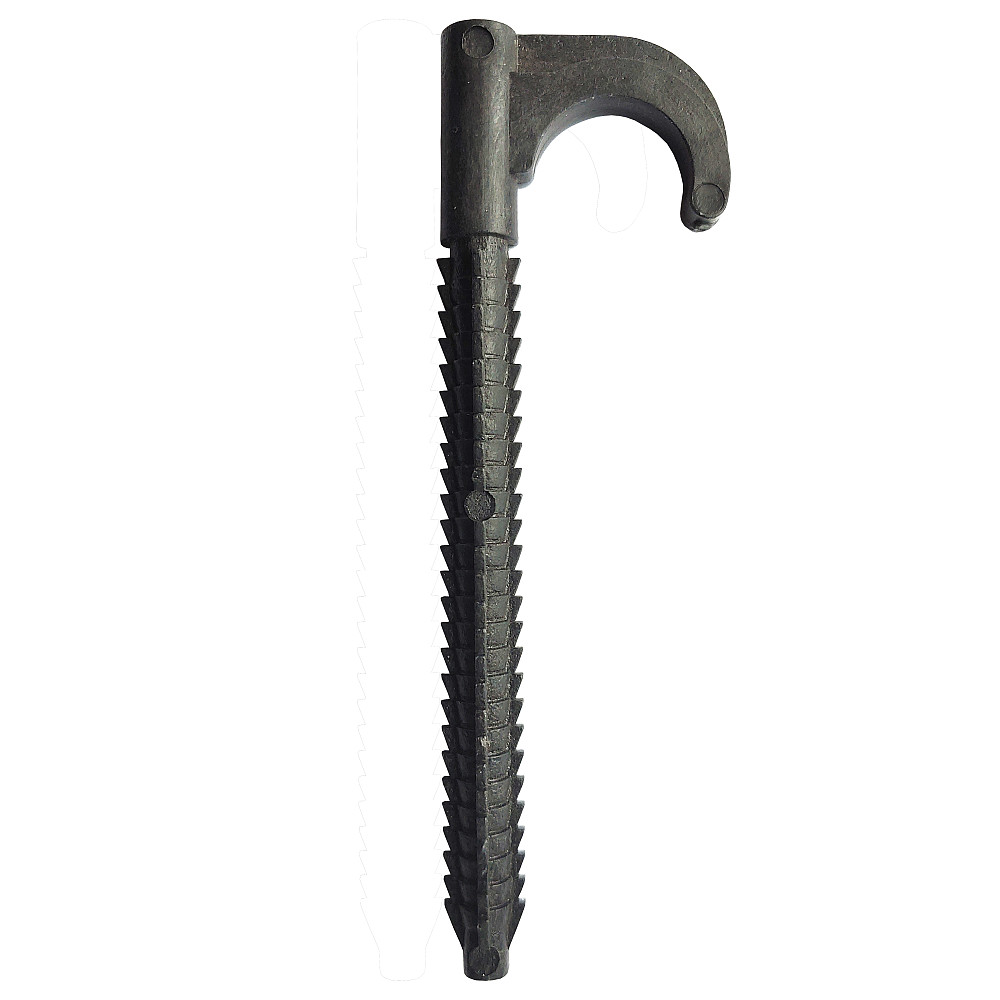 Кріплення-гак забивне одинарне для труби Ø16-20 довжина 120мм чорна CRISTAL (100шт) Тернопіль - фото 1