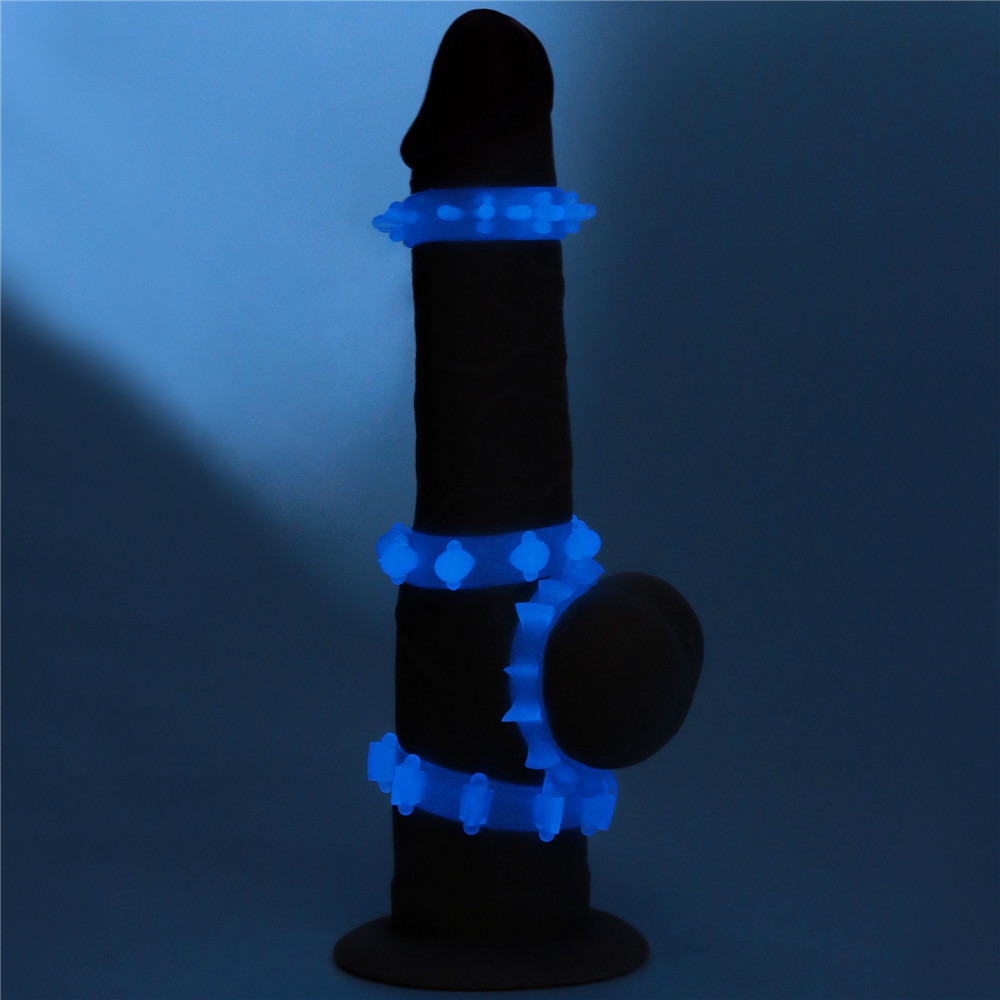 Набір ерекційних кілець - Lumino Play Penis Ring Sex Aura Київ - фото 6