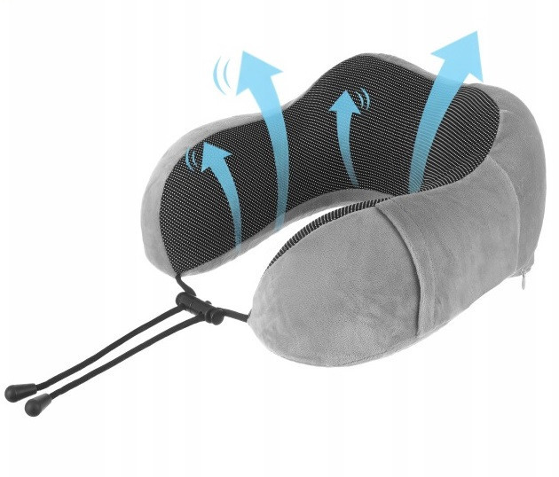 Дорожня подушка для шиї з ефектом 3D-пам'яті + аксесуари Xtrobb (26087) Нововолинськ - фото 4