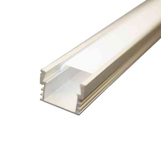 Комплект алюмінієвого профілю та матового розсіювача 2 м 17,5*12,3 мм, накладний Дніпро