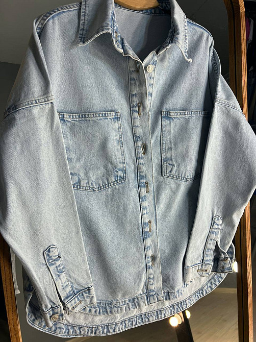 Сорочка жіноча XRAY 2038 джинсова оверсайз блакитна, блакитний, XS Київ - фото 14