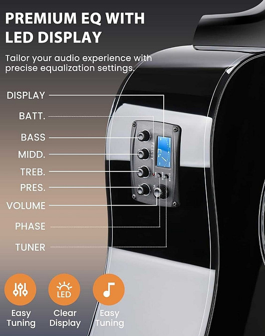 Гітара електро-акустична 12-тиструнна Fesley FDET280 (комплект) Харків - фото 4