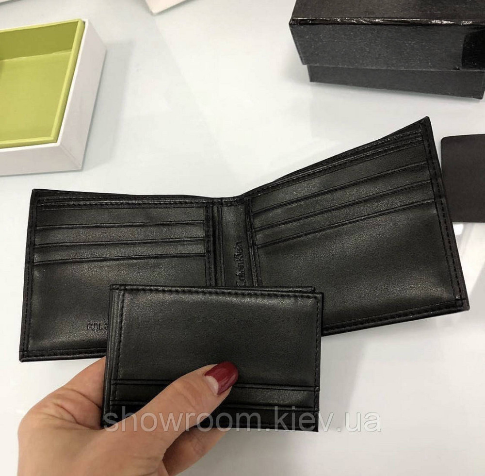 Мужское кожаное портмоне с брелоком в подарочной упаковке (1308-3) Киев - изображение 6