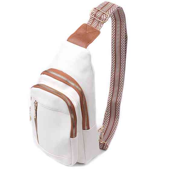 Топовая слинг сумка для женщин из экокожи Белый (Vintage) Киев