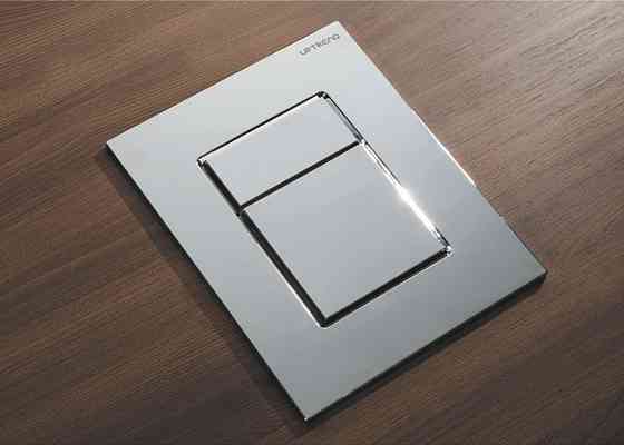 Панель змиву пластикова Koer KT-0607-01 157x198x3mm, кнопка квадратна (KR5344) Киев