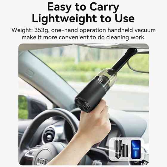 Ручний пилосос Cordless Car Vacuum Cleaner Foldable Type Black (KRAB0) Киев