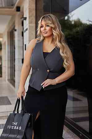 Стильний жіночий жилет "Voice" | Батал Графіт, 50-52 Київ