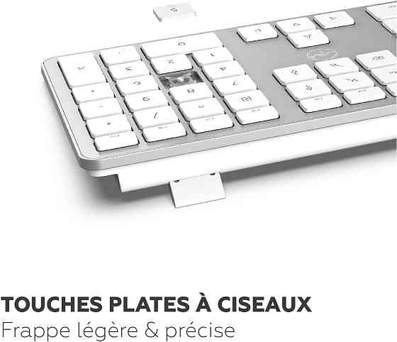 Проводная USB клавиатура для Mac компактная ультратонкая мультимедийная подсветка белая Mobility Lab Киев