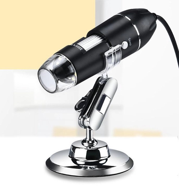 Електронний USB Мікроскоп RESTEQ із збільшенням 1600X, цифровий мікроскоп з камерою та штативом для паяння, науки та ремонту Київ - фото 1