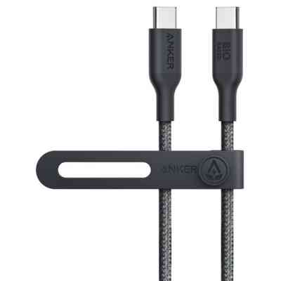 Дата кабель USB-C to USB-C 1.8m 140W bio-nylon 544 black Anker (A80F6H11) Винница