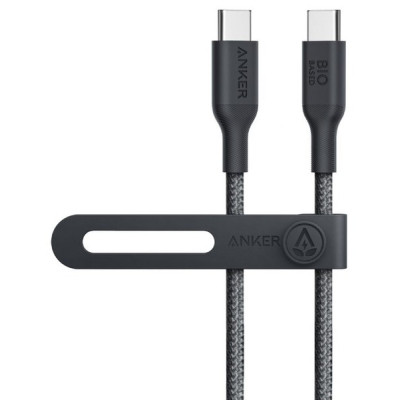 Дата кабель USB-C to USB-C 1.8m 140W bio-nylon 544 black Anker (A80F6H11) Вінниця - фото 1
