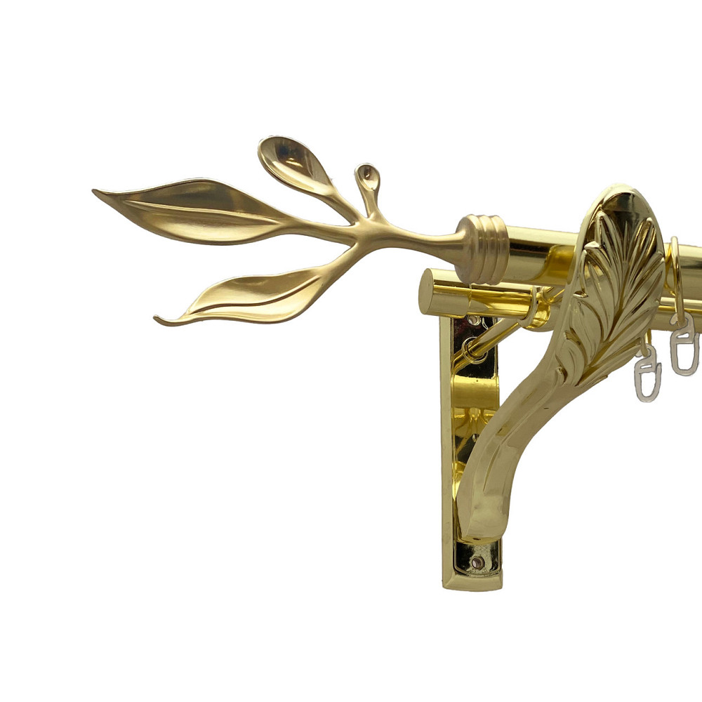 Карниз Orvit Баваро металевий дворядний ретро Золото 25\19 мм 160 см (00-00009690) Львів - фото 1