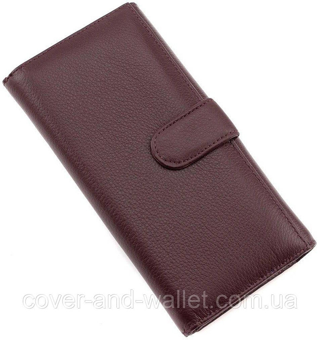 Женский большой кошелёк с отделом для визиток из натуральной кожи (коричневый ) Marco Coverna Киев - изображение 1
