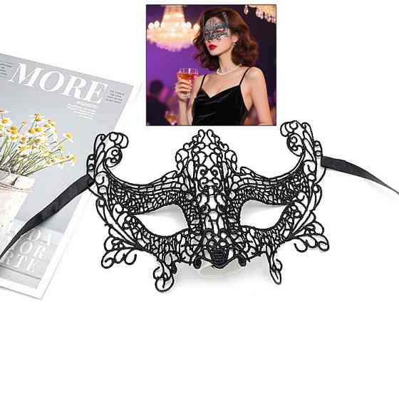 Маска карнавальна ажурна one size чорний Київ