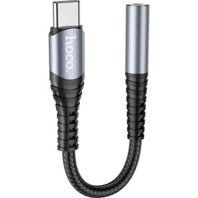 Переходник USB-C M to 3.5mm F LS33 metal gray HOCO (6931474761163) Винница